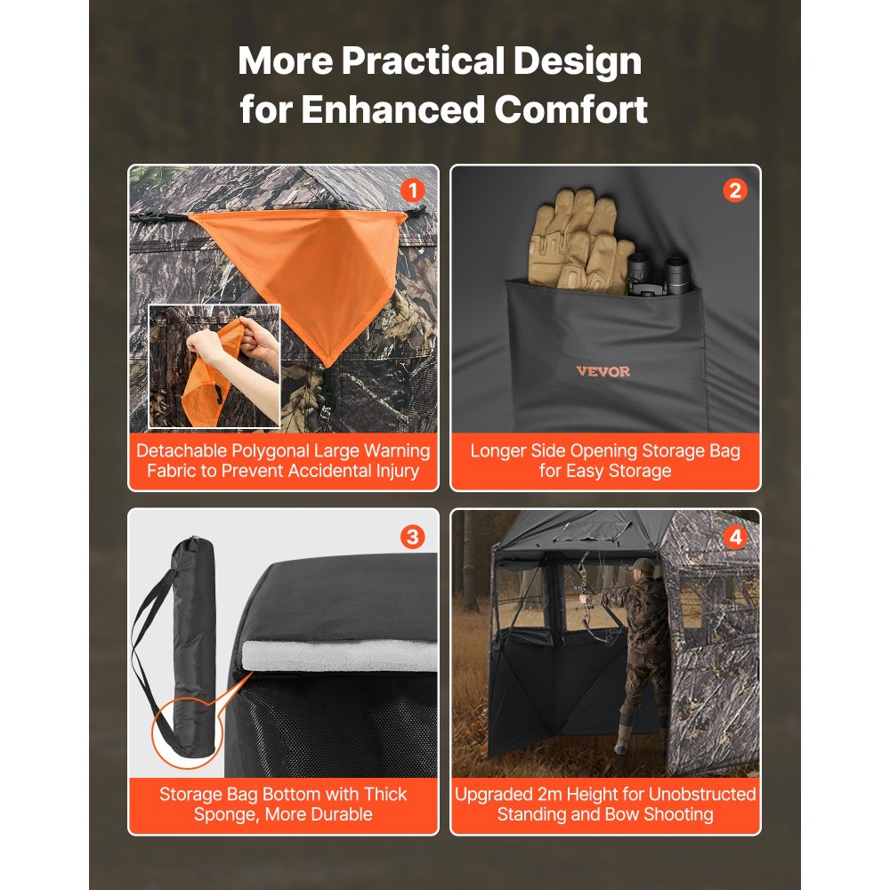 6-7 Person Portable Hunting Blind Ground Deer Duck Blind Carrying Bag