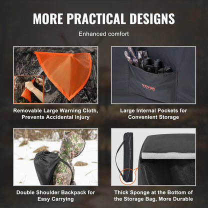 3-Person Pop-Up Hunting Blind with 270° View and Weatherproof Design