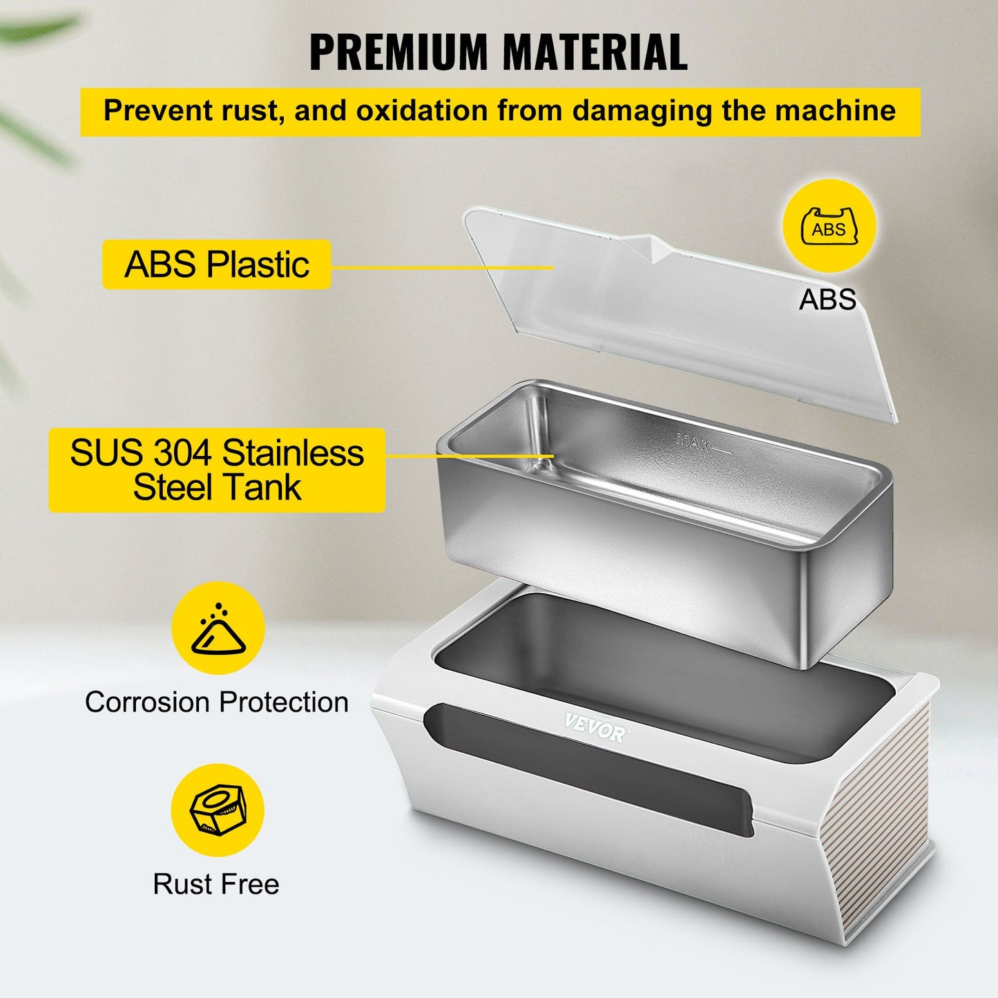 VEVOR Ultrasonic Jewelry Cleaner, 500ML 45 kHz, Professional Ultra Sonic Cleaner