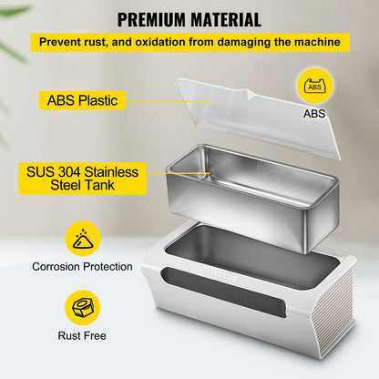 VEVOR Ultrasonic Jewelry Cleaner, 500ML 45 kHz, Professional Ultra Sonic Cleaner