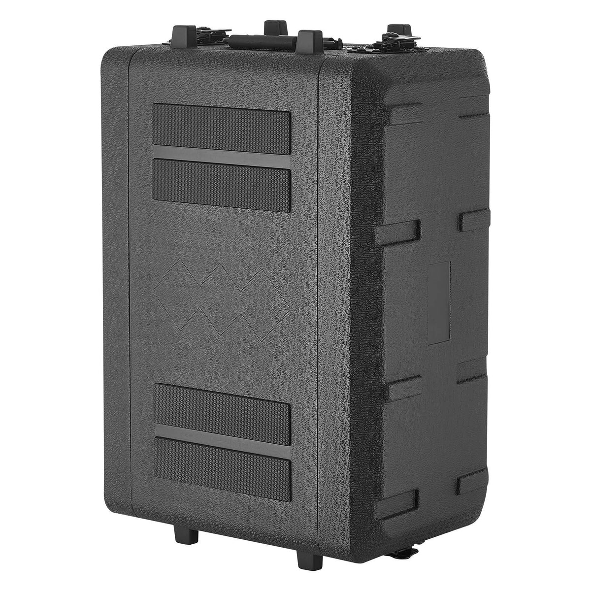 4U Rack Case, 260 mm Depth, Rackmount Flight Case Shallow Rack with Microphone Compartments, Polyethylene Construction, Recessed Twist Latches, Easy Installation, for Amplifier, Audio, DJ Mixer