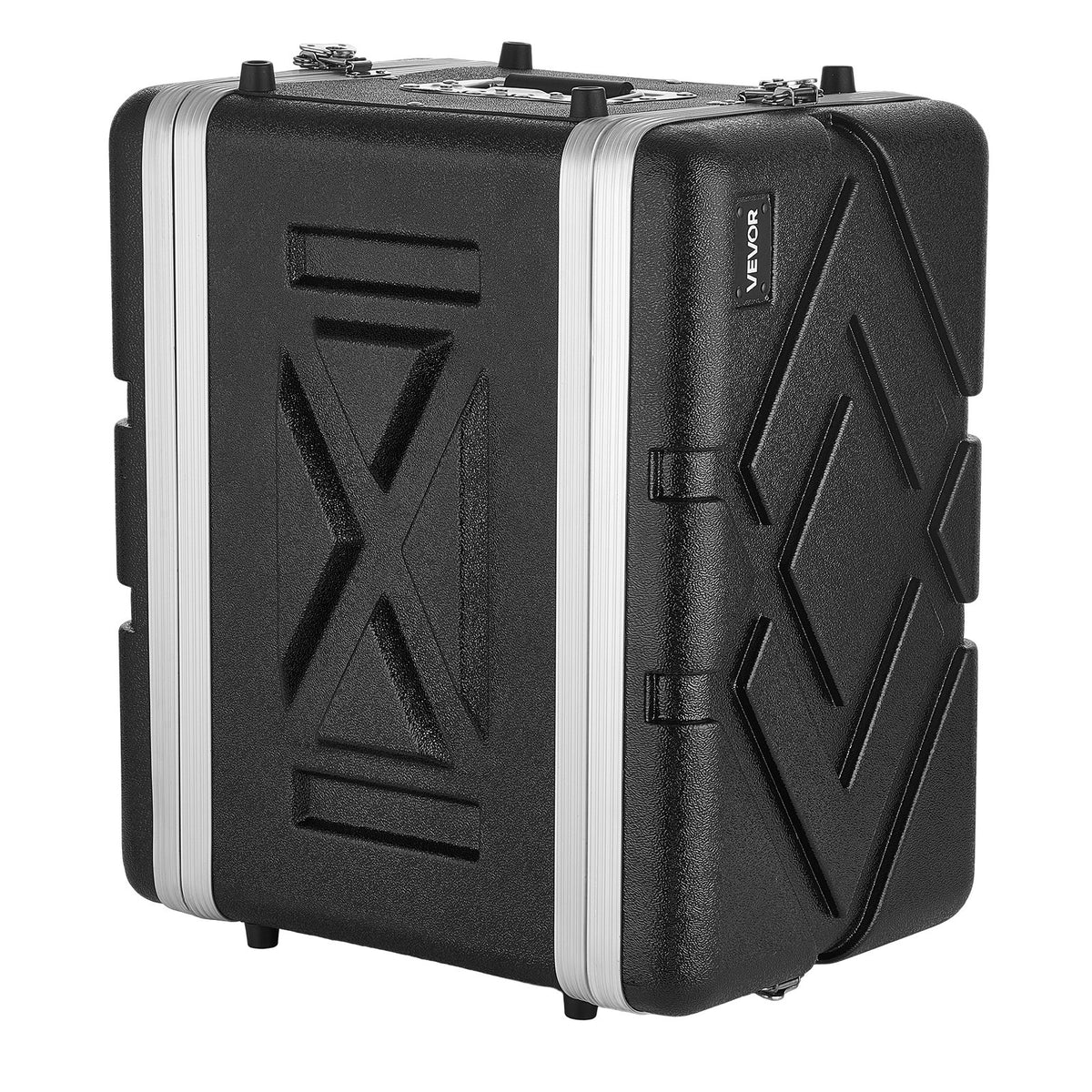 6U Rack Case, 310 mm Depth, Server Rack Cabinet Shallow with ABS Construction, Heavy Duty Recessed Twist Latches, Detachable Front & Back Cover, Easy Installation, for Amplifier, Audio, DJ Mixer
