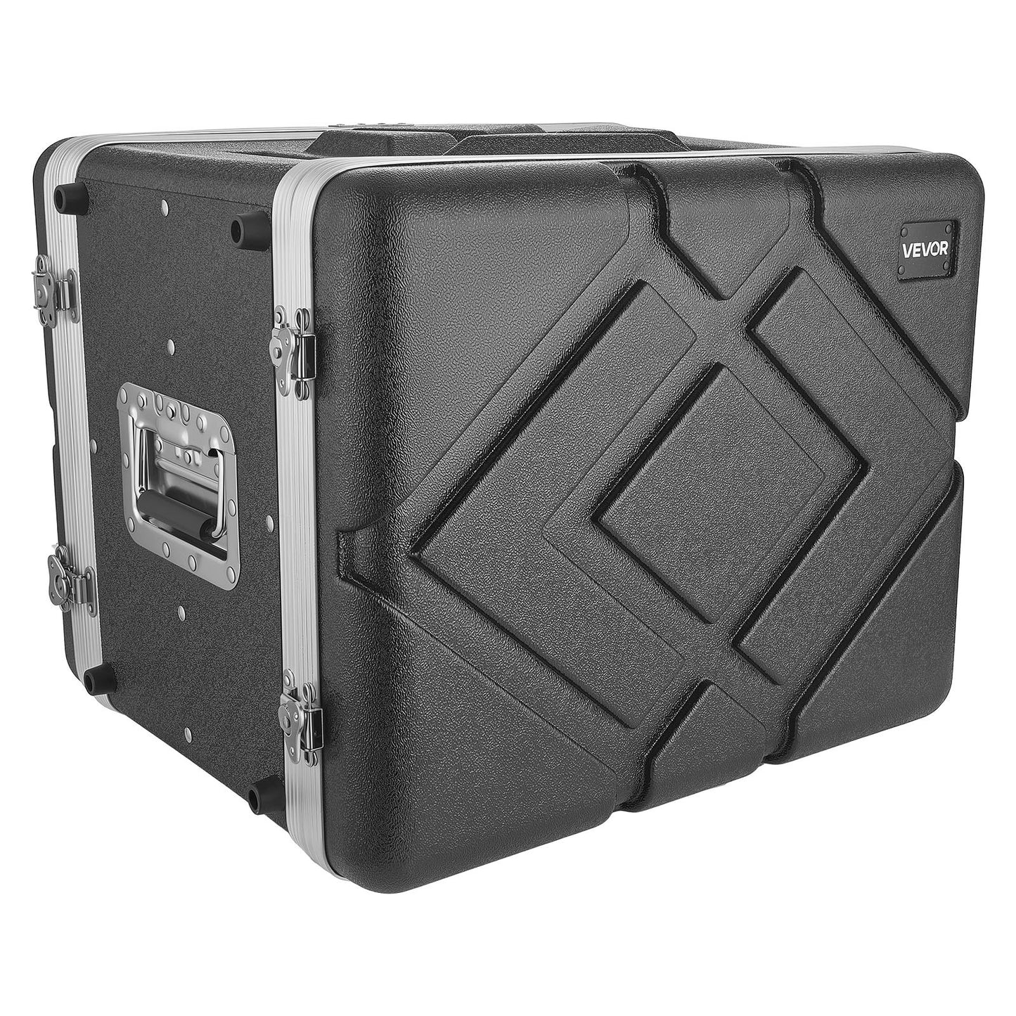 8U Rack Case, 310 mm Depth, Server Rack Cabinet Shallow with ABS Construction, Heavy Duty Recessed Twist Latches, Detachable Front & Back Cover, Easy Installation, for Amplifier, Audio, DJ Mixer