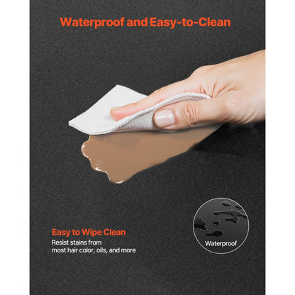 VEVOR Salon Mat for Hair Stylist 1520 x 910 mm Semicircle Salon Mat 13mm Thick