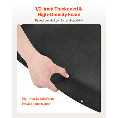 VEVOR Salon Mat for Hair Stylist 1220 x 905 mm Semicircle Salon Mat 13mm Thick