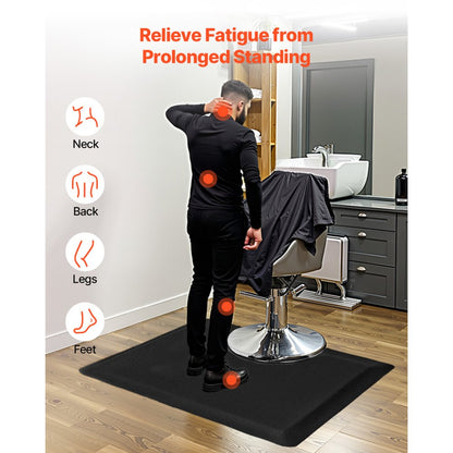 VEVOR Salon Mat for Hair Stylist 1525 x 910 mm Rectangle Salon Mat 13mm Thick