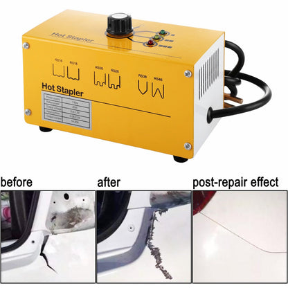 Auto Car Bumper Plastic Welder Kit with 300 Staples and Adjustable Heat Settings