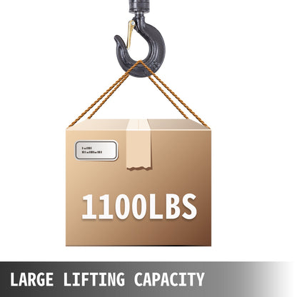 Manual Chain Hoist 0.5 Ton, 6m Lift Capacity with Safety Hooks and Durable Shell