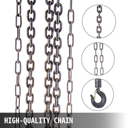 VEVOR Chain Hoist 1100lbs/0.5ton, Chain Block Hoist Manual Chain Hoist 20ft/6m Block