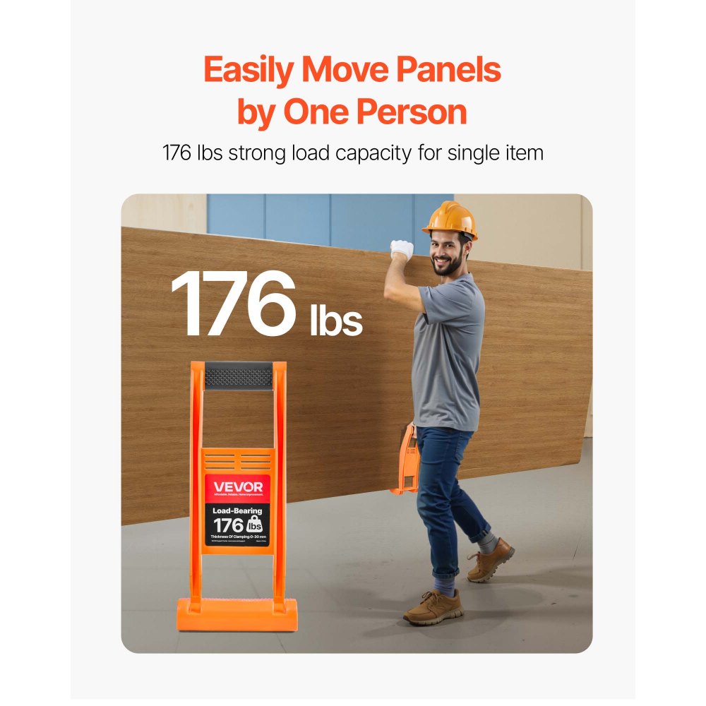 VEVOR Drywall Carrier 2 Pack Plywood Carriers Handles with 79.8 kg Load
