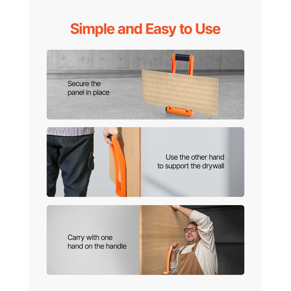 VEVOR Drywall Carrier 2 Pack Plywood Carriers Handles with 79.8 kg Load