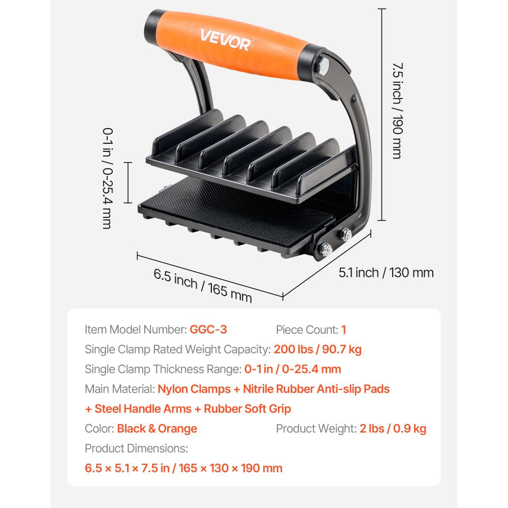 VEVOR Plywood Carrier 90.7 kg Drywall Carrying Tool for 0-25.4 mm Thickness