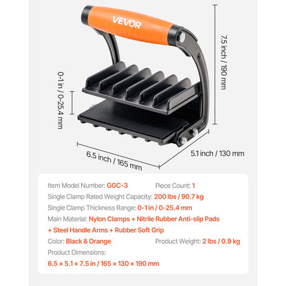 VEVOR Plywood Carrier 90.7 kg Drywall Carrying Tool for 0-25.4 mm Thickness