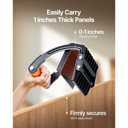 VEVOR 2 PCS Plywood Carrier 90.7 kg Drywall Carrying Tool for 0-25.4 mm Thick