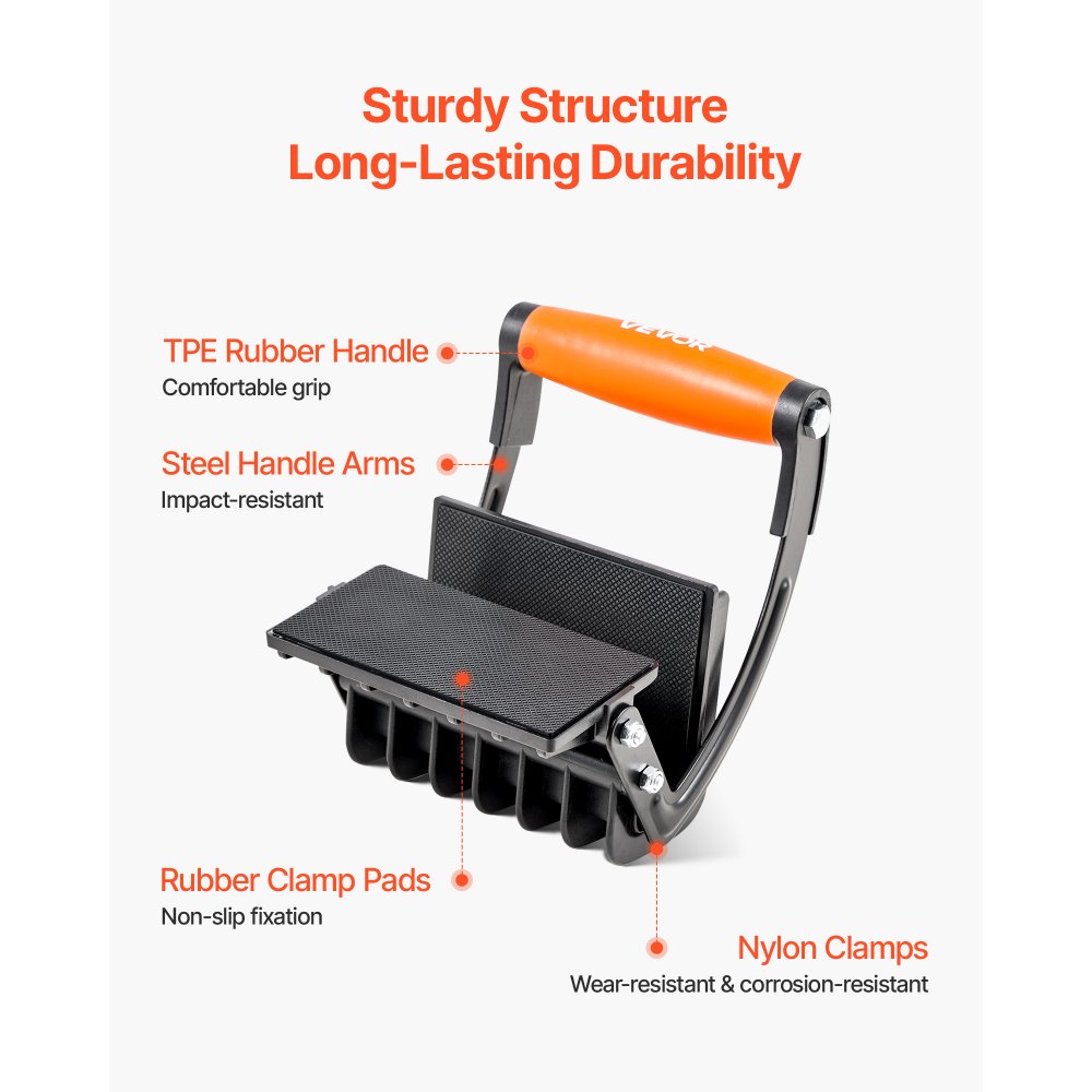 VEVOR 2 PCS Plywood Carrier 90.7 kg Drywall Carrying Tool for 0-25.4 mm Thick