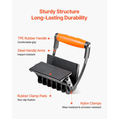 VEVOR 2 PCS Plywood Carrier 90.7 kg Drywall Carrying Tool for 0-25.4 mm Thick