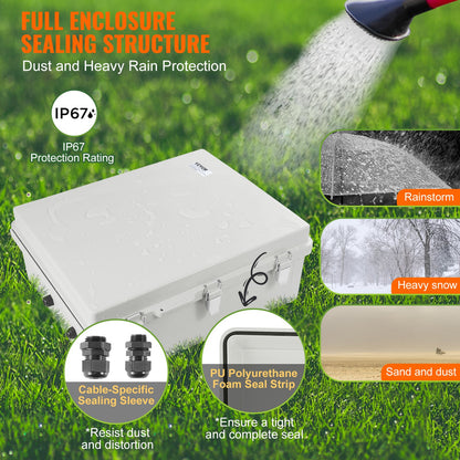VEVOR Outdoor Electrical Junction Box, 530 x 430 x 200 mm, ABS Plastic Electrical