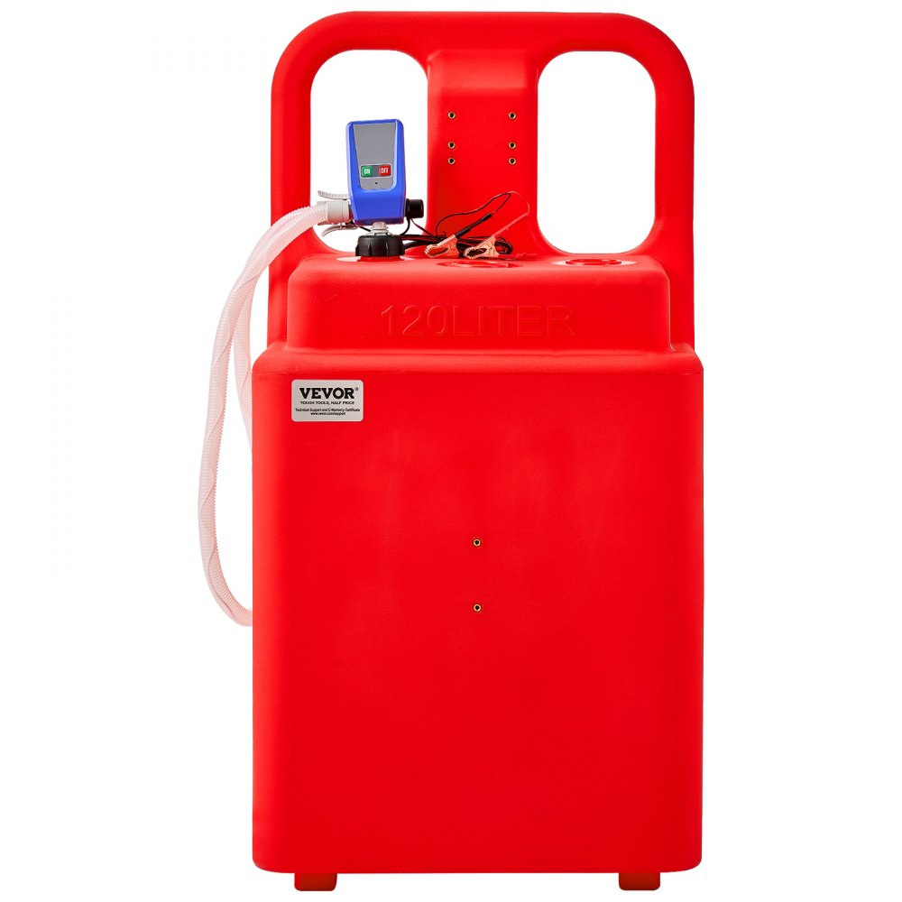 VEVOR Fuel Caddy 32 Gallon Fuel Tank with 12V DC 2.5 GPM Electric Transfer Pump