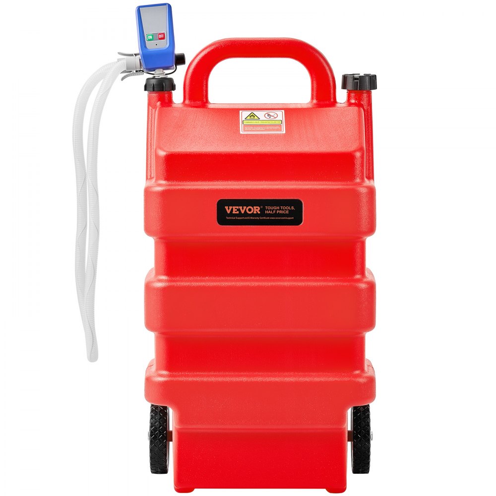 VEVOR Fuel Caddy 16 Gallon Portable Fuel Tank with 12V DC Electric Transfer Pump