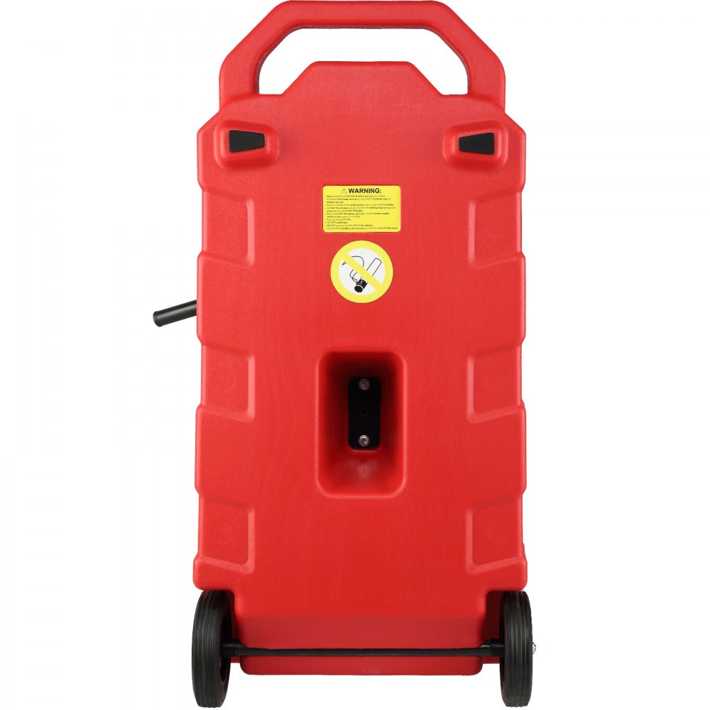 60.57L Fuel Caddy, 7.8 L/min, Portable Gas Storage Tank Container with Rubber Wheels, Gravity-flow Mode, Fuel Transfer Storage Tank for Gasoline Diesel Machine Oil Car Mowers Boat Motorcycle