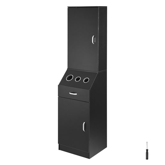 VEVOR Salon Storage Cabinet, Barber Salon Station for Hair Stylist, Hair Stylist