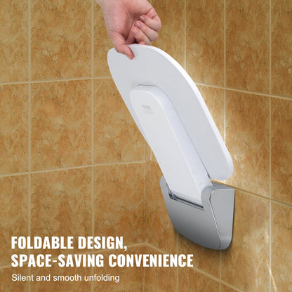 VEVOR Urea-formaldehyde Folding Shower Seat, 13.6'' x 12.8'' Unfolded, Wall Mounted