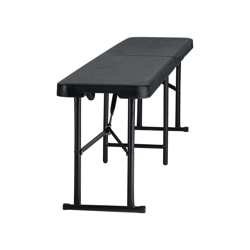VEVOR 6FT Plastic Folding Bench Portable Outdoor Bench for Picnic Camping Garden