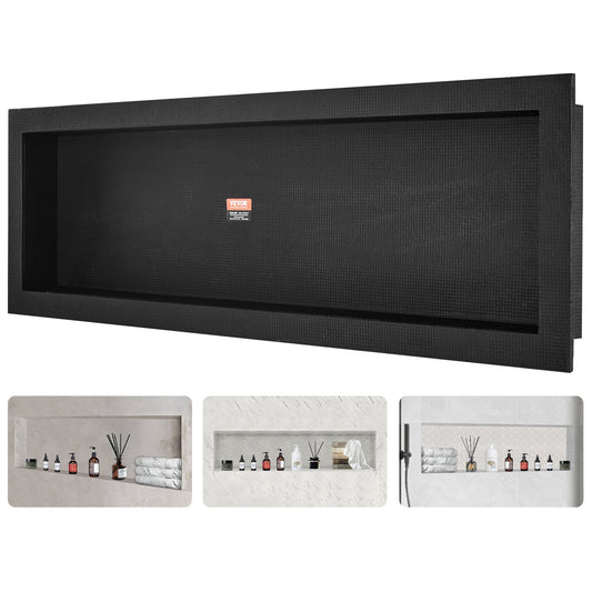 VEVOR Shower Niche Ready for Tile 40.64 x 127 cm, 16 x 50 inch, Single Shelf Organizer,