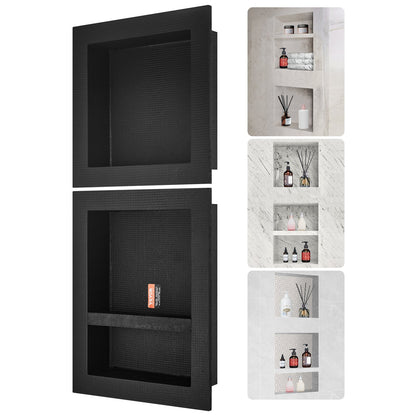 VEVOR Shower Niche 41x41 &50.8cm Triple Shelf Wall-inserted for Shower Bathroom