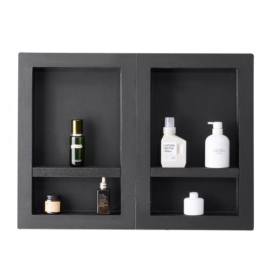VEVOR Shower Niche 40.6 x 61+40.6 x 61 cm Recessed Wall Organizer Bathroom