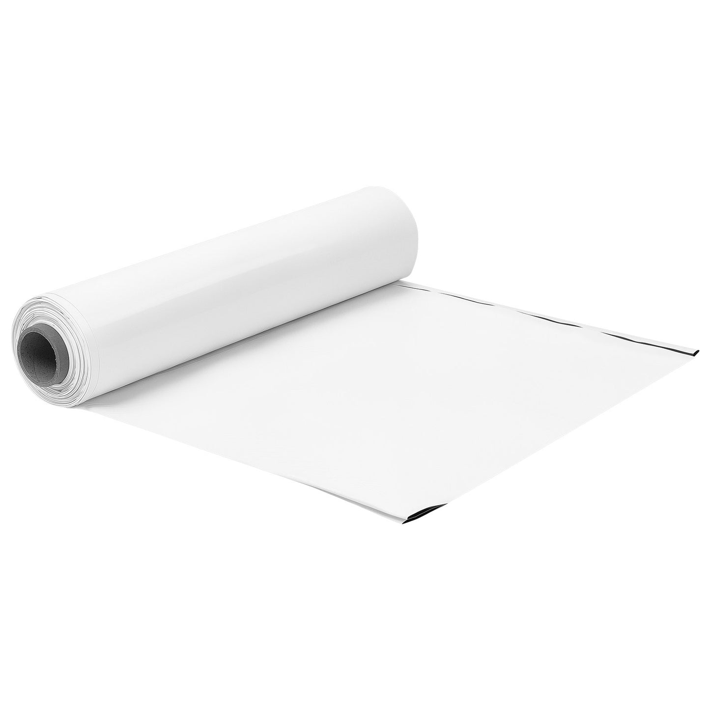 0.3 mm Plastic Sheeting 3.05 x 15.24 m Heavy Duty Polyethylene Roll, Thick Drop Cloth Painters Tarp, Polyethylene Covering for Crawl Space Vapor Barrier, Weed Control, Garden, Black & White