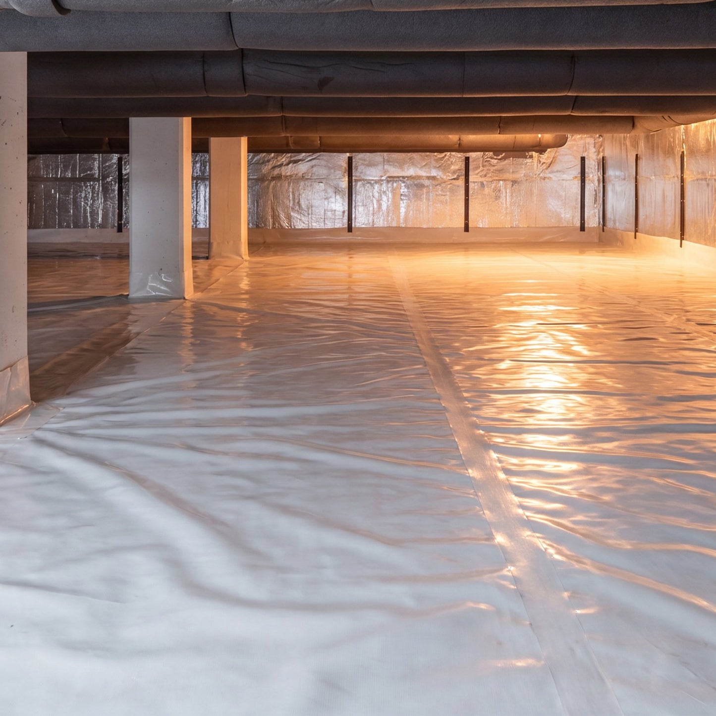 0.25 mm Plastic Sheeting 1.83 x 15.24 m Heavy Duty Polyethylene Roll, Thick Drop Cloth Painters Tarp, Polyethylene Covering for Crawl Space Vapor Barrier, Weed Control, Garden, Black & White