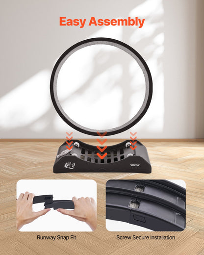 VEVOR Cat Exercise Wheel 31.5 in Large Indoor Cat Running Wheel Treadmill Black