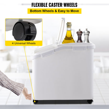 VEVOR Ingredient Storage Bin, 11.4 Gallon Capacity Shelf Ingredient Bin, 280 Cup