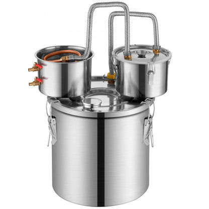 VEVOR Moonshine Still Water Alcohol Distiller 13.2Gal w/Thumper Keg & Water Pump