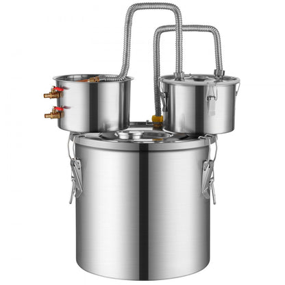 VEVOR Moonshine Still Water Alcohol Distiller 3Gal w/Thumper Keg & 8W Water Pump