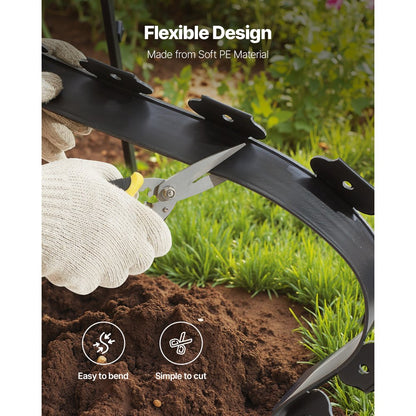 Landscape Edging 600 x 5 cm L-Shaped Durable Plastic Garden Border No Dig