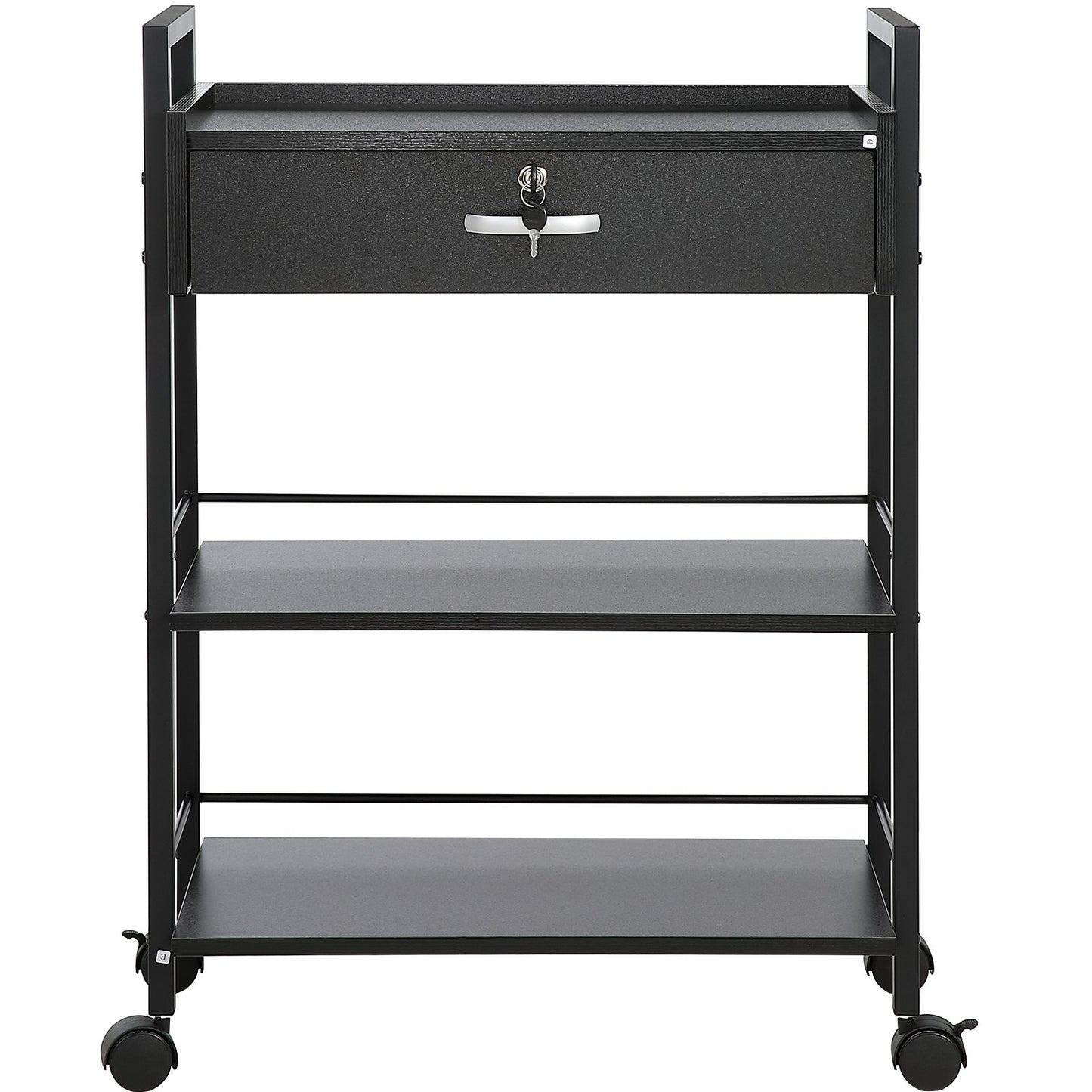 VEVOR Beauty Salon Trolley Cart, 3-Tier Hair Salon Stations Cabinet for Stylist
