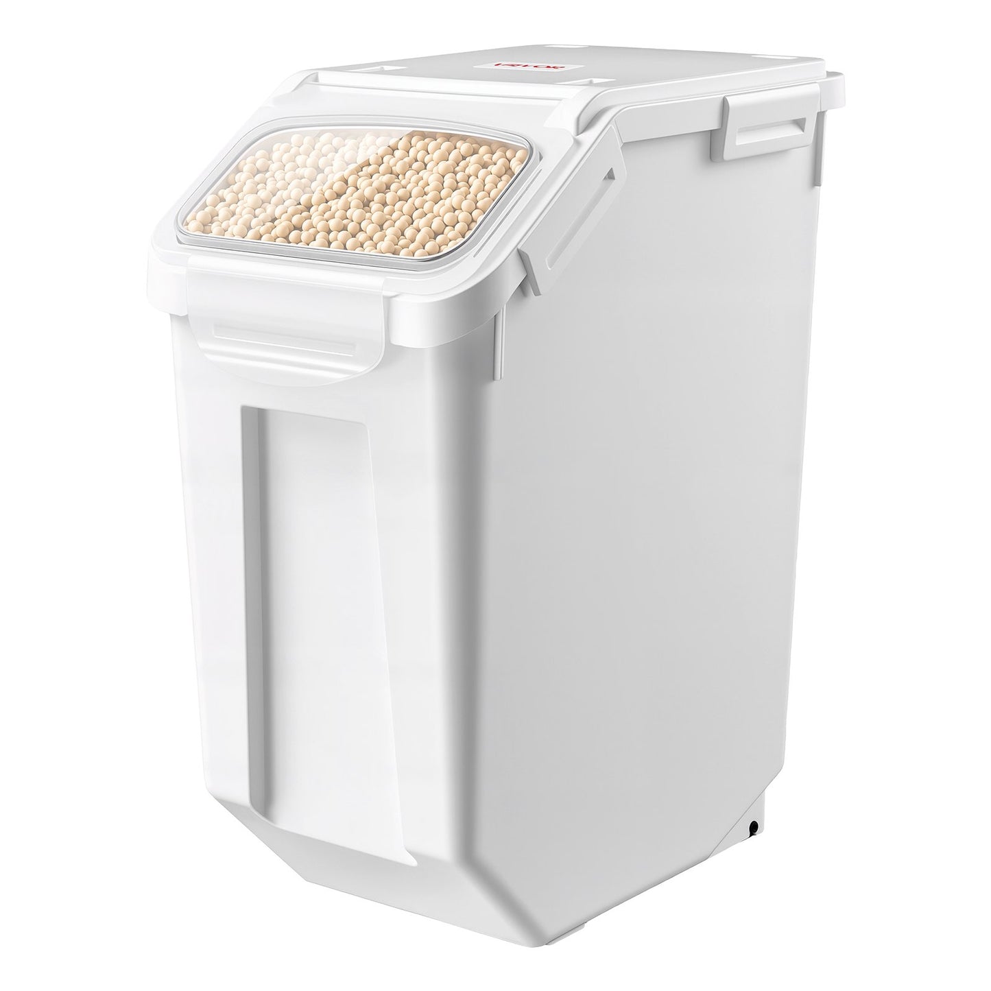 Rice Storage Container 4 Pack 15 L/3.96 Gal x 2 + 20 L/5.28 Gal x 2, for Kitchen Pantry, Stackable Large Dog Food Dispenser, Ingredient Grain Cereal Flour Bin with Measuring Cup, Airtight Lid