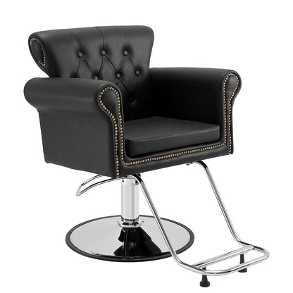 Heavy Duty Barber Chair with Hydraulic Pump, 360° Swivel, 150 kg Capacity