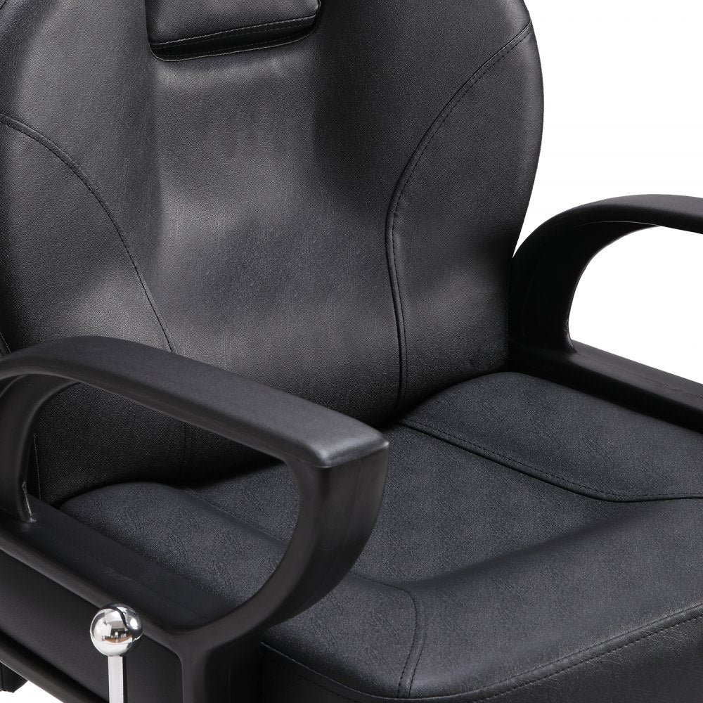 VEVOR Salon Chair, Hydraulic Recliner Barber Chair for Hair Stylist, 360 Degrees Swivel 90°-130° Reclining Salon Chair for Beauty Spa Shampoo, Max Load Weight 330 lbs, Black