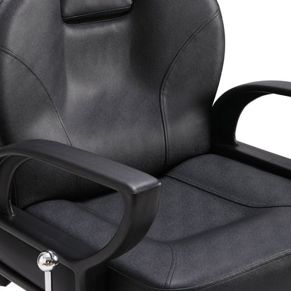 VEVOR Salon Chair, Hydraulic Recliner Barber Chair for Hair Stylist, 360 Degrees Swivel 90°-130° Reclining Salon Chair for Beauty Spa Shampoo, Max Load Weight 330 lbs, Black