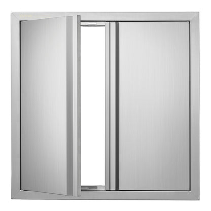 VEVOR BBQ Access Door, 610x610 mm Double Outdoor Kitchen Door, Stainless Steel Flush