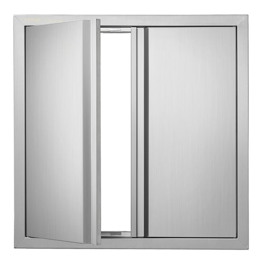 VEVOR BBQ Access Door, 610x610 mm Double Outdoor Kitchen Door, Stainless Steel Flush