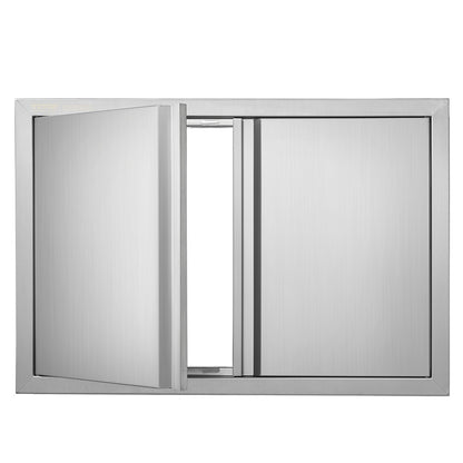 VEVOR BBQ Access Door, 710x482 mm Double Outdoor Kitchen Door, Stainless Steel Flush