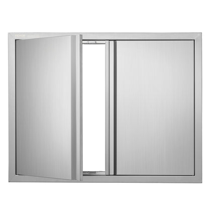 VEVOR BBQ Access Door, 787x609 mm Double Outdoor Kitchen Door, Stainless Steel Flush