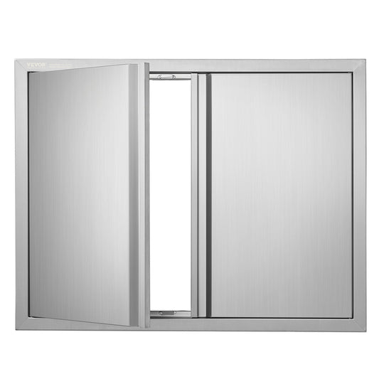 VEVOR BBQ Access Door, 787x609 mm Double Outdoor Kitchen Door, Stainless Steel Flush