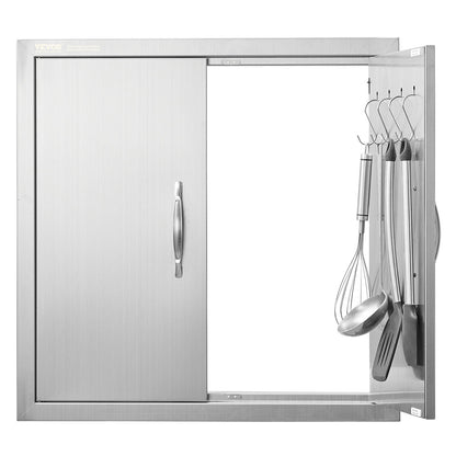 VEVOR BBQ Access Door, 610x610 mm Double Outdoor Kitchen Door, Stainless Steel Flush