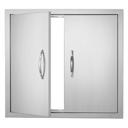 VEVOR BBQ Access Door, 660x609 mm Double Outdoor Kitchen Door, Stainless Steel Flush