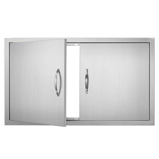 VEVOR BBQ Access Door, 915x533 mm Double Outdoor Kitchen Door, Stainless Steel Flush